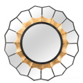 Mayco Wholesale Big Size Round Sun Shape Metal Frame Wall Mirror Decorative